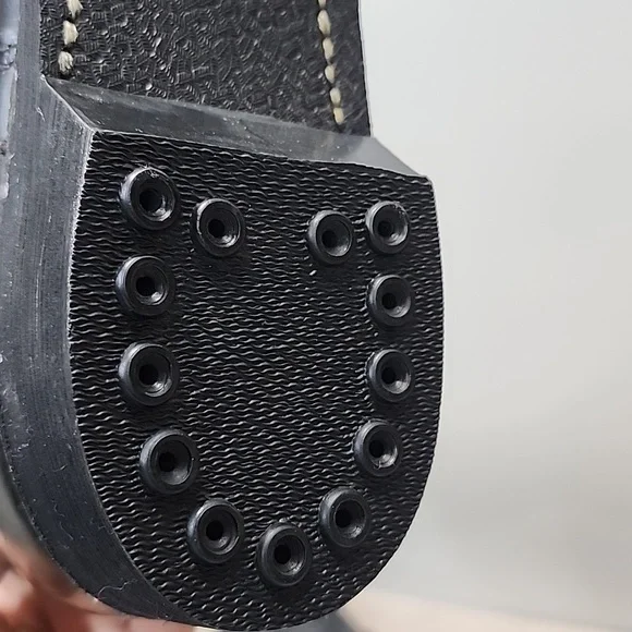 NEW VNTG Leather Military Maxitred Jump Tall Combat Lace-Up Boots Blk Sz 10 - Picture 15 of 16